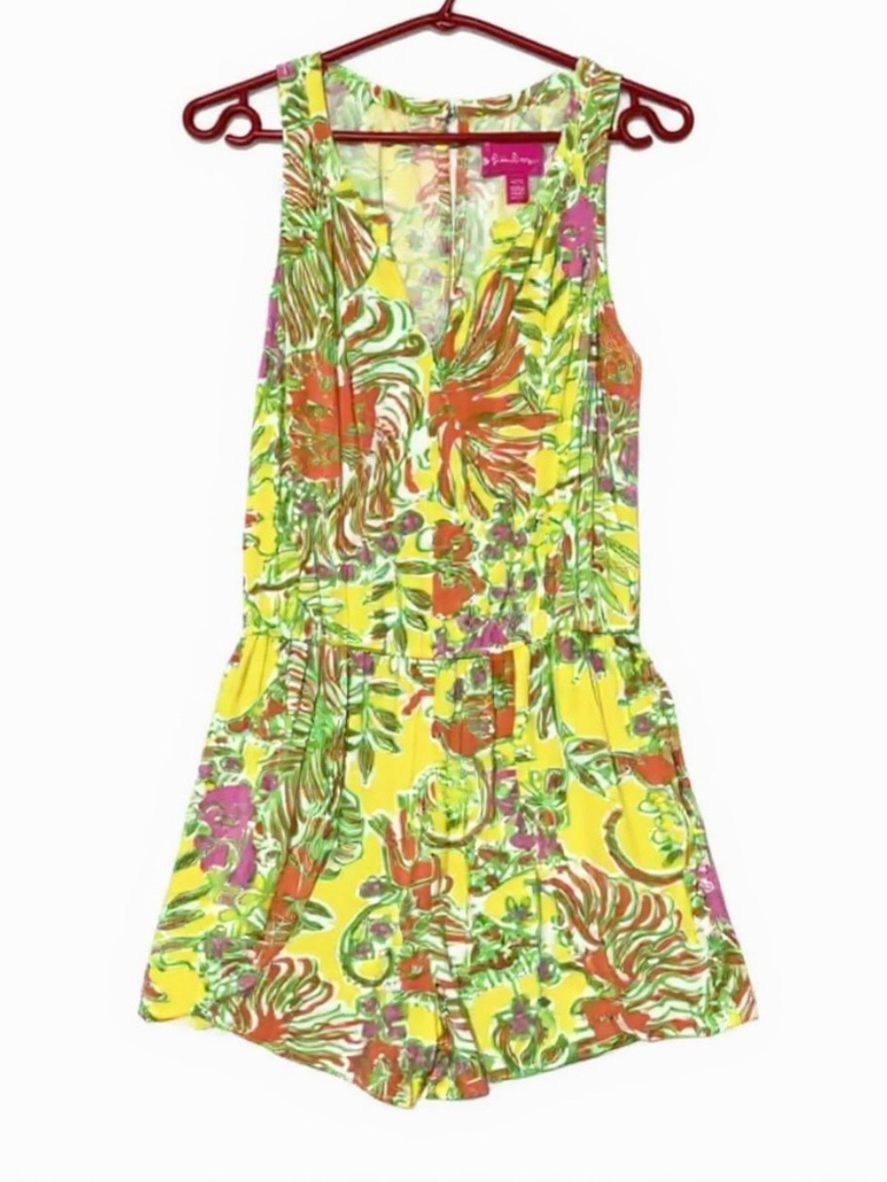 2/$30 Lilly Pulitzer Yellow, Green Romper Skort Style Size XS
